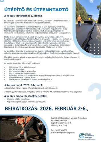 Útépítő és útfenntartó képzés